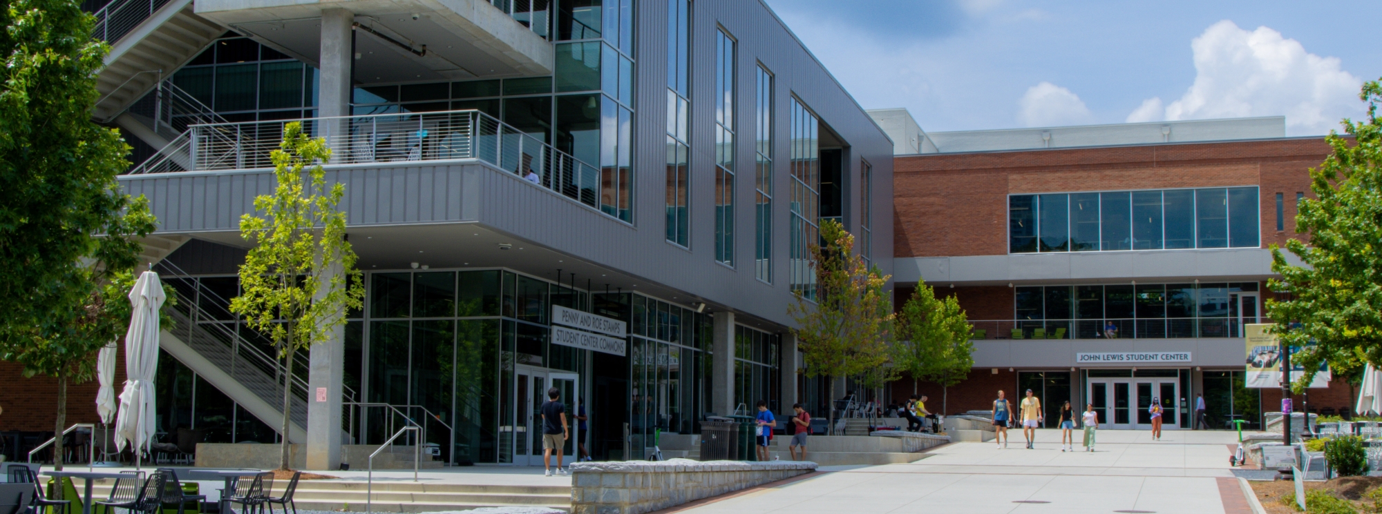 exterior of student center